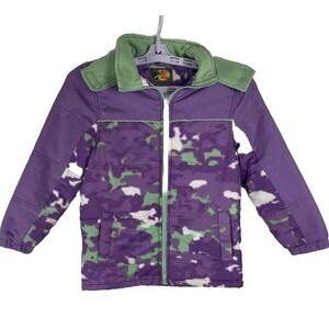 Bass Pro Shop Jacket Girls Size 8 Purple Tie Dye Hiking Fishing Hunting Outdoors